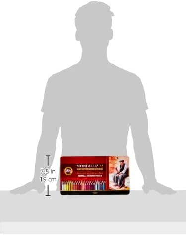KOH-I-NOOR Mondeluz Aquarellstifte im Metalletui, 72 Stück 72 Stück (1er Pack), 72 Stück (1er Pack)