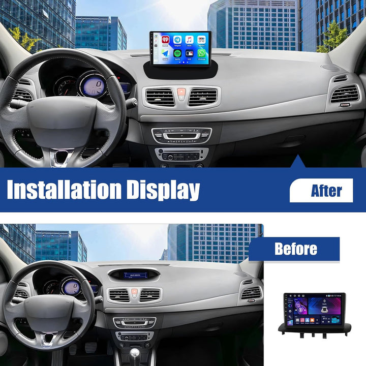 SIXWIN 4+64G Android 13 Autoradio mit CarPlay/Android Auto/Mirror Link für Renault Megane 3 2008-201