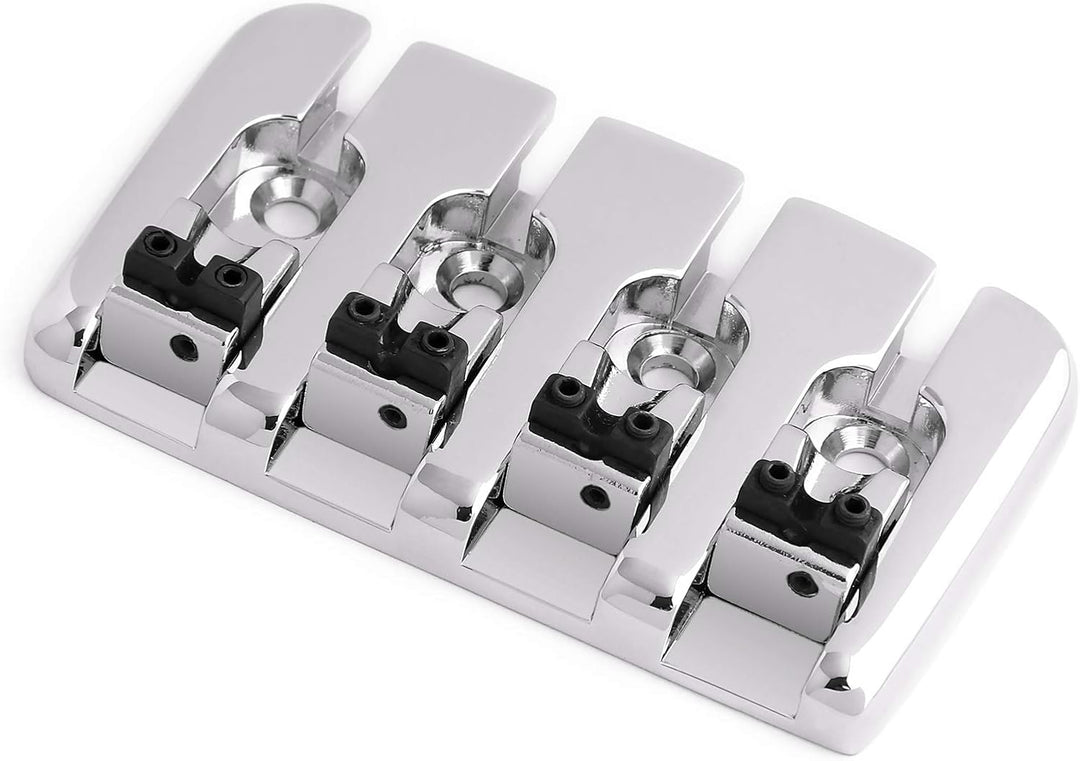 Rubatone 4-saitiger Bass-Steg, A-Stil, Top-Load-Saitenhalter mit Zink-Sättel für E-Jazz Bass P Bass