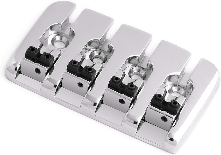 Rubatone 4-saitiger Bass-Steg, A-Stil, Top-Load-Saitenhalter mit Zink-Sättel für E-Jazz Bass P Bass