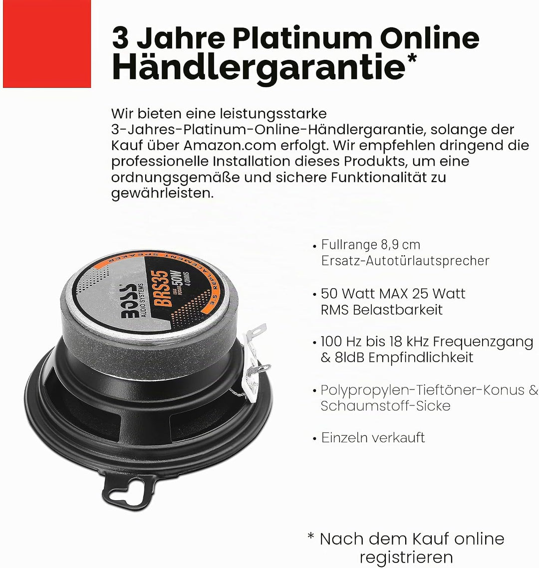 Boss Audio The Wholesale House brs35 boss 3.5 “50w ersatz-Lautsprecher * Geschenk-Box von 2 STK. = 1