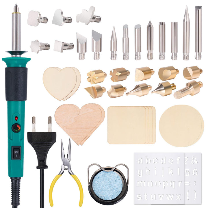 YIHUA 930-IV brandmalerei lötkolben set, holz brennkolben set Temperatur Einstellbar mit 10 Pyrograf