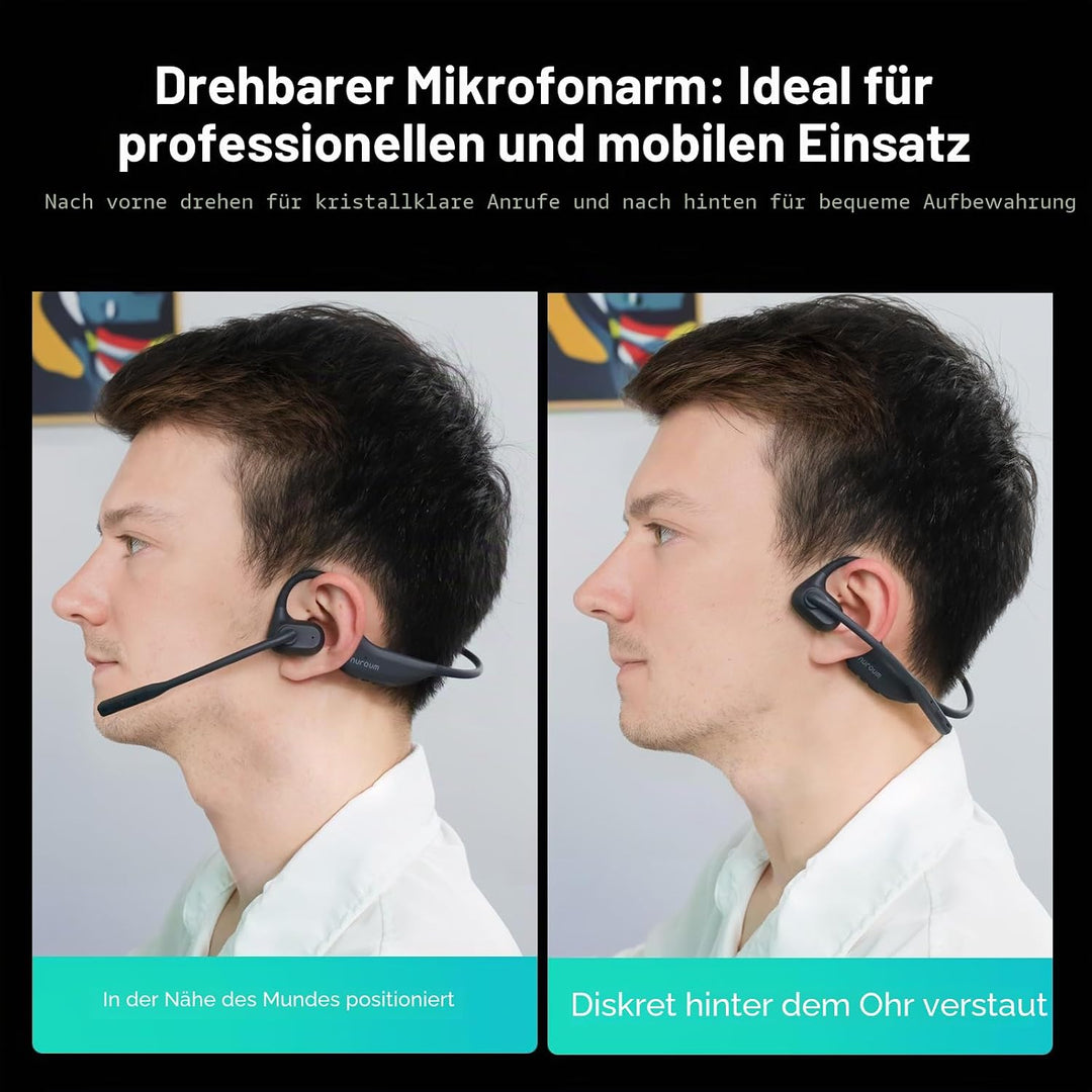 Nuroum OW20B Open Ear Bluetooth Kopfhörer mit Noise-Cancelling Mikrofon, Stummschaltung, Bluetooth 5