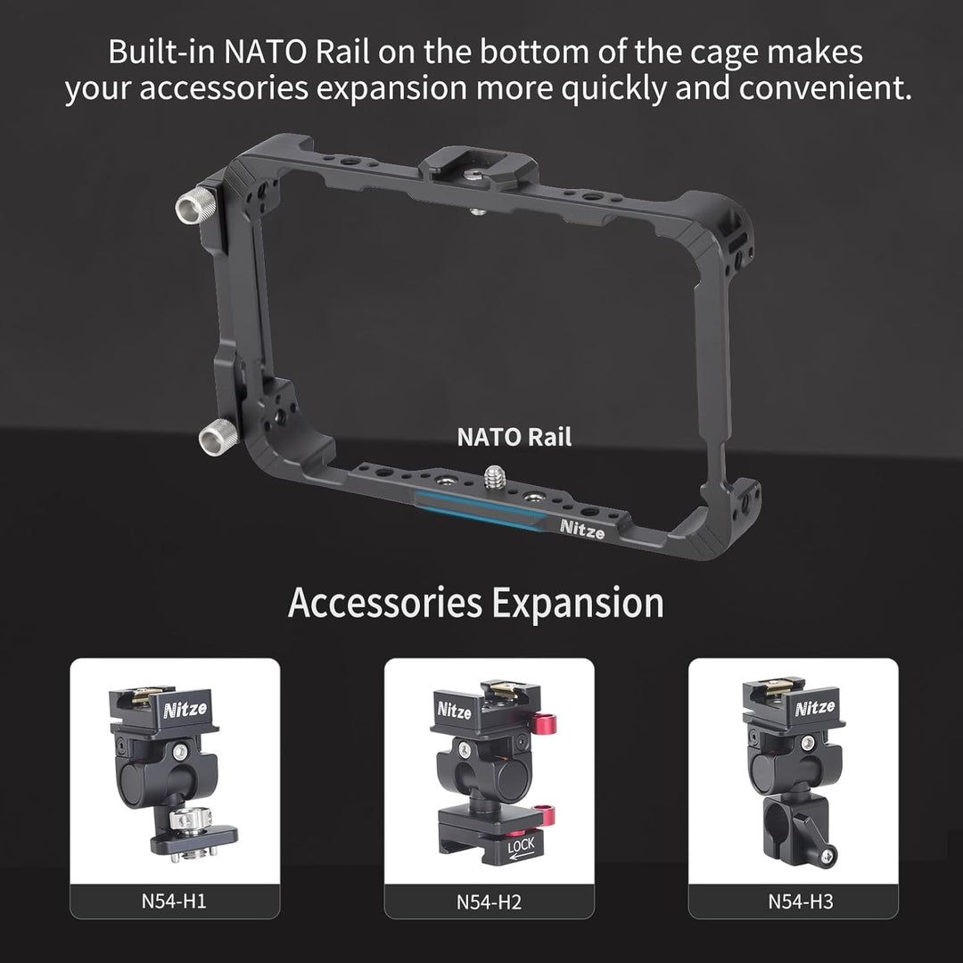 Nitze Ninja V Cage for Atomos Ninja V/Ninja V+ / Shinobi/ZATO Connect 5"/ Ninja/Ninja Ultra with HDM