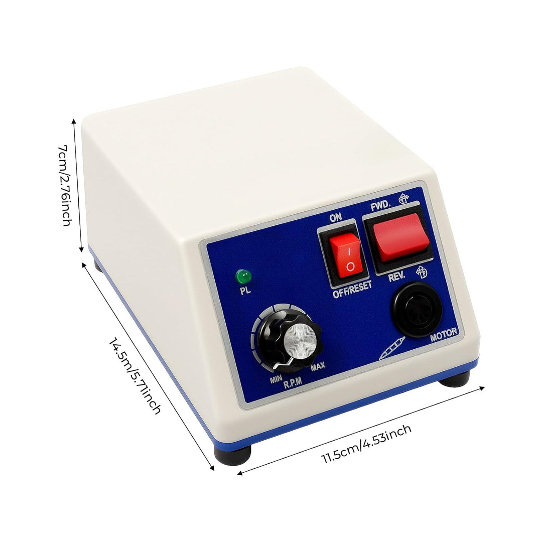 Nagelfräser 35000 U/min Profi Fräsergerät mit Fusspedal für Studio | Mikromotor Poliermaschine, Schl
