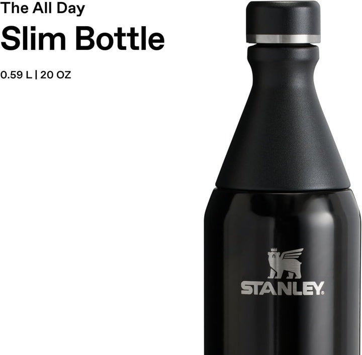 Stanley All Day Slim Trinkflasche Edelstahl 0.6L - Thermosflasche Kühlt 6 Stunden - 11 Stunden Eisge