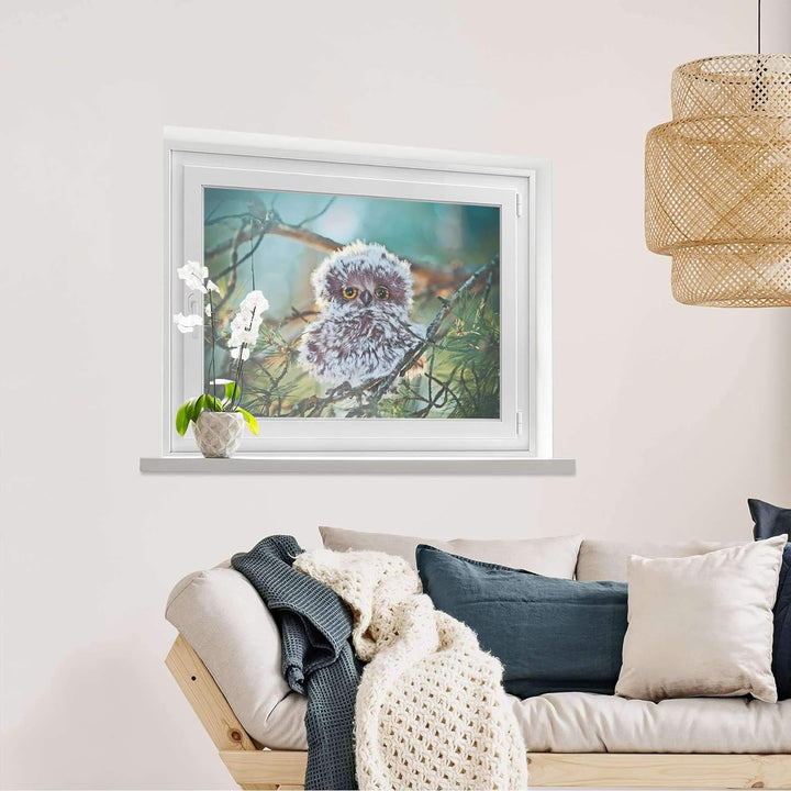 Fensterdeko I Sichtschutz Fenster-Sticker Selbsthaftend I Dekofolie für Bad, Küche, Kinderzimmer - W