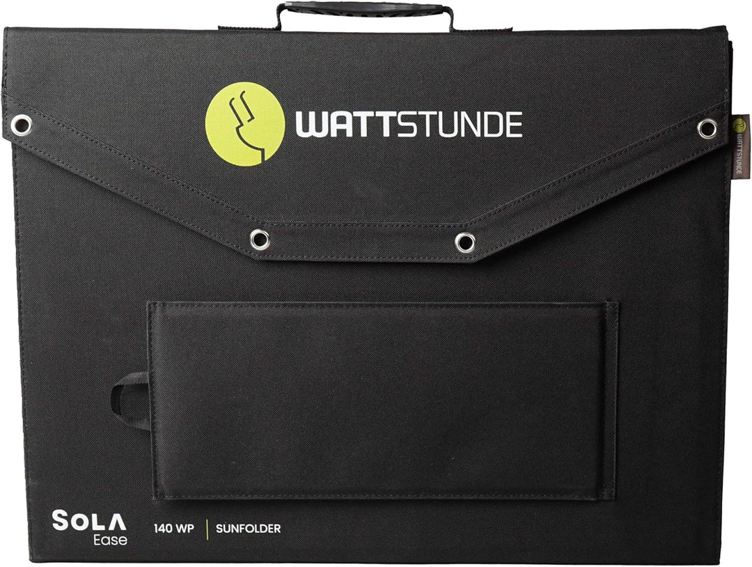 WATTSTUNDE Sunfolder Solartasche - Mobiles 12V Outdoor Solarpanel - faltbares Solarmodul ohne Ladere