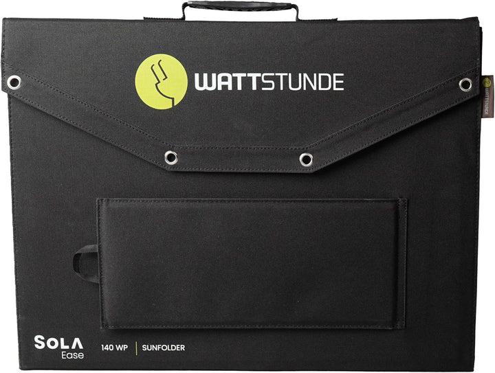 WATTSTUNDE Sunfolder Solartasche - Mobiles 12V Outdoor Solarpanel - faltbares Solarmodul ohne Ladere