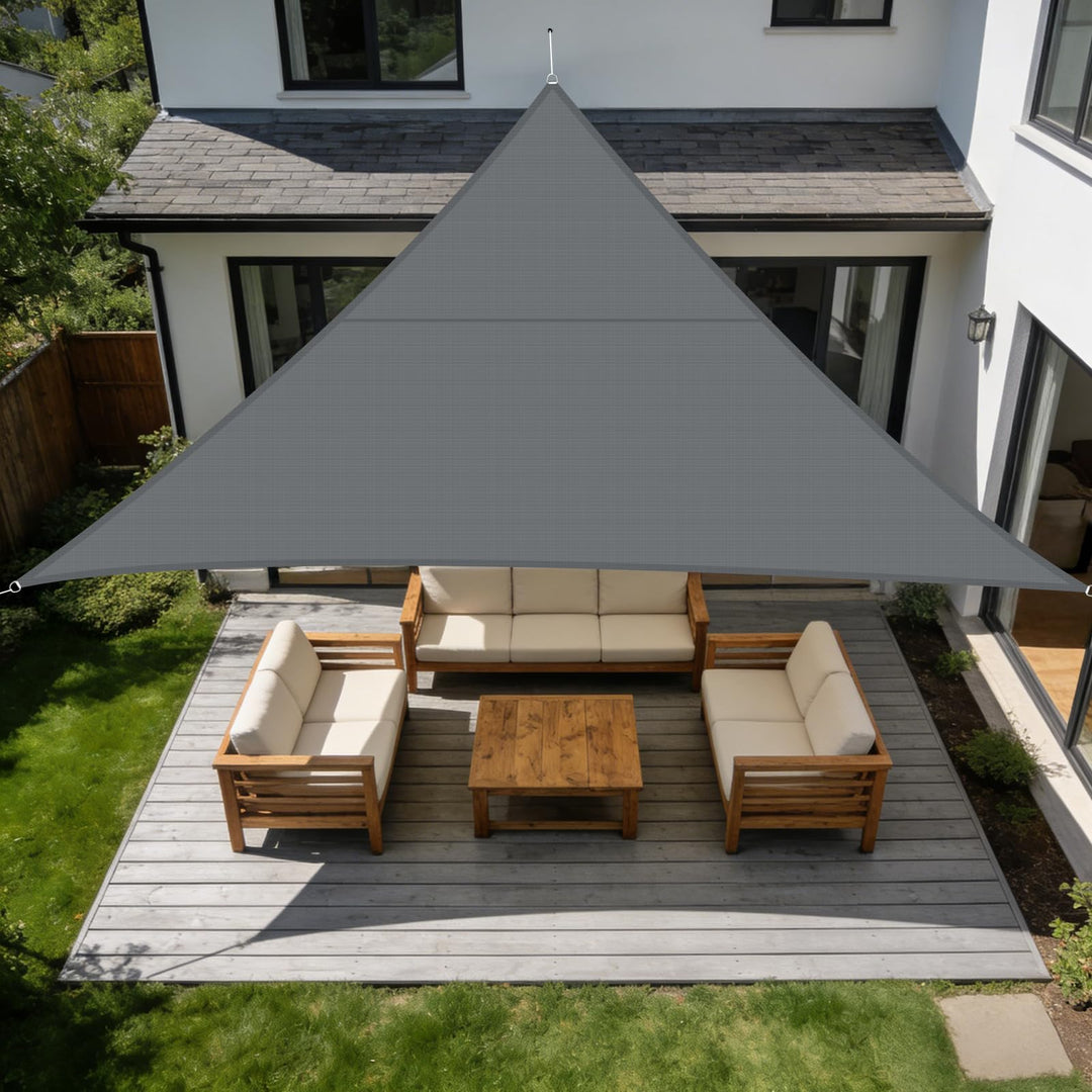 SUNNY GUARD Sonnensegel Wasserdicht 4x4x4m Dreieckig Sonnenschutz Wetterschutz Segel Baldachin UV Sc