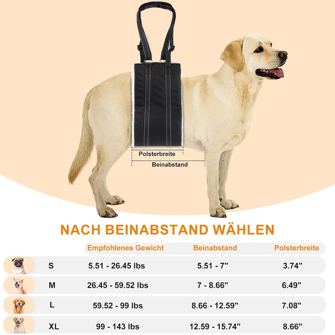 Tragehilfe Hund Einstellbare Hunde Tragehilfe Gross Hund Hinten Lift Support Geschirr für Kleine, Mi