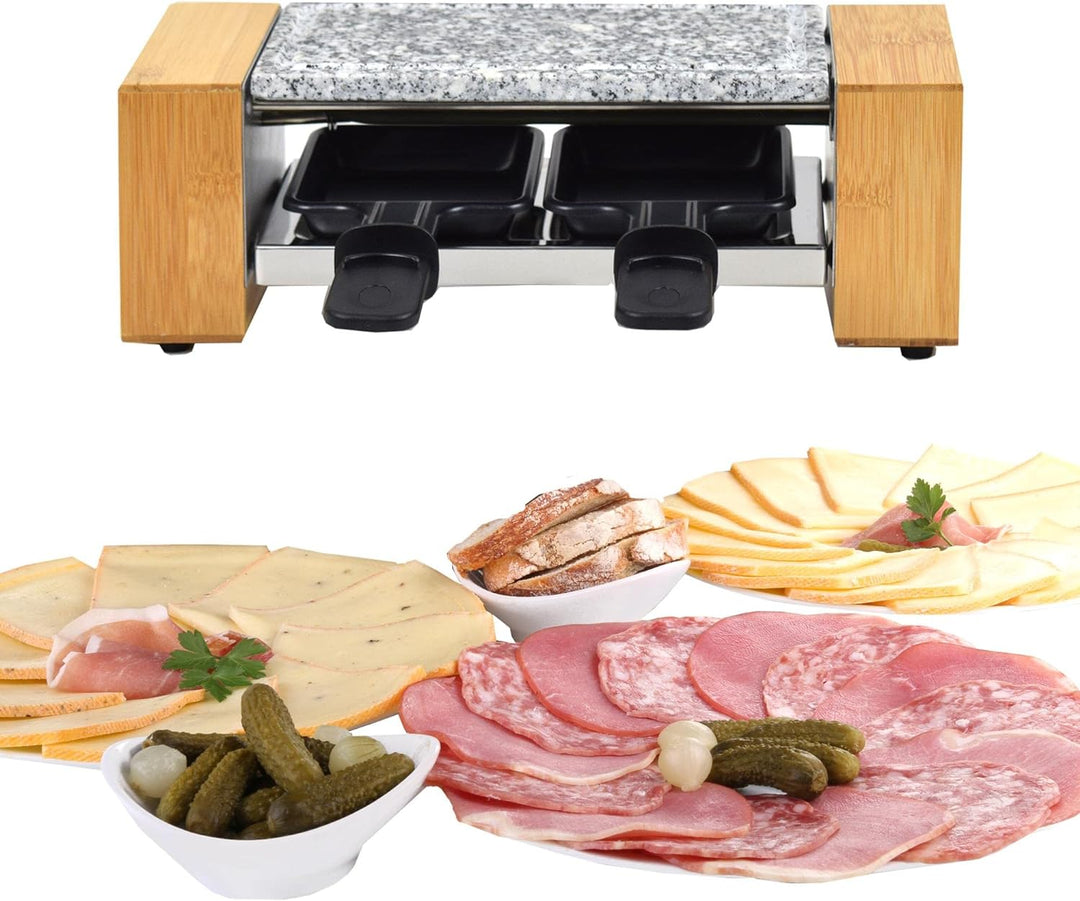 Syntrox Germany RAC-320W-Biel im schicken Holz Design von Syntrox - Raclette Set für 2 Personen