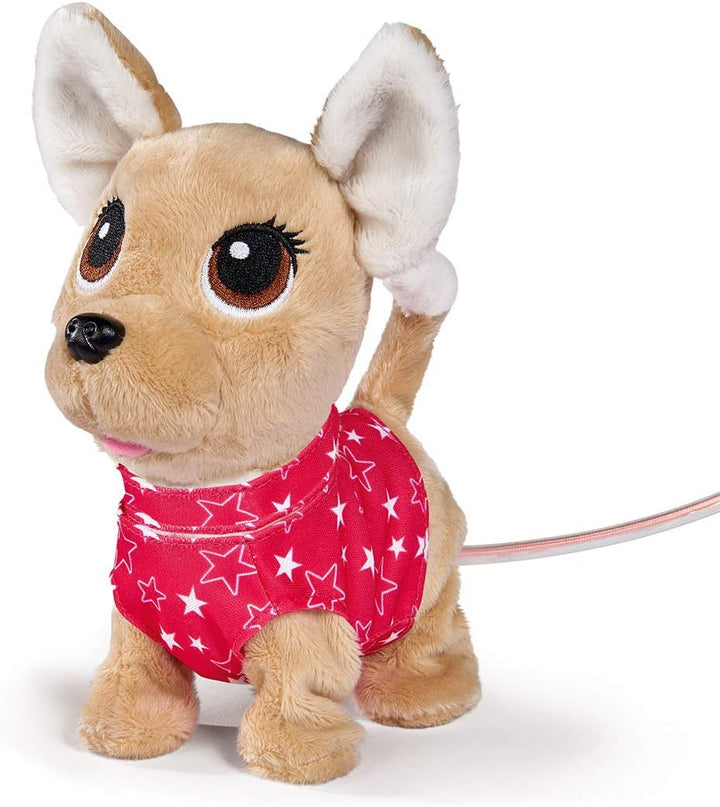 Simba 105893447 - Chichi Love Twinkle, Chihuahua mit leuchtender Kabelsteuerung, kann Laufen, bellen