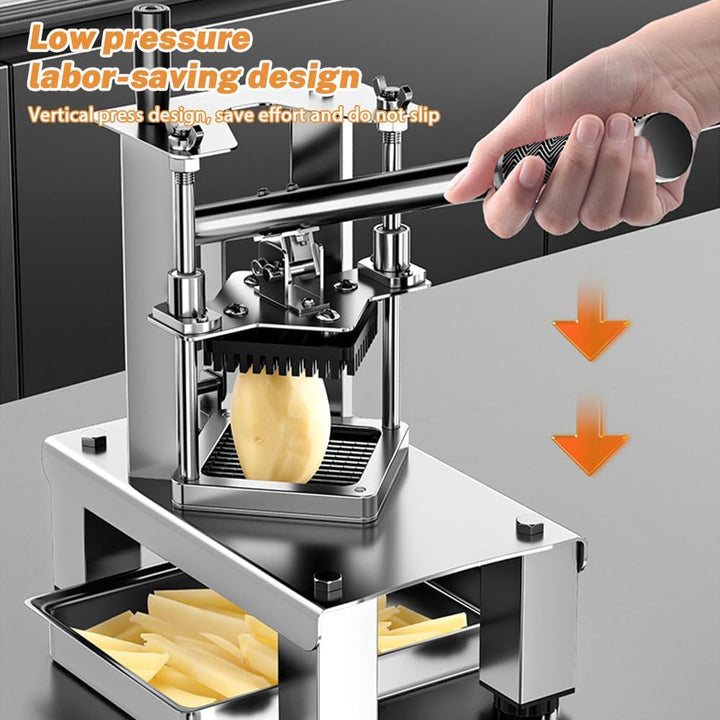 Pommesschneider, manuell, professionell, multifunktional, für Kartoffeln, Küche, Restaurant, 3 Ersat