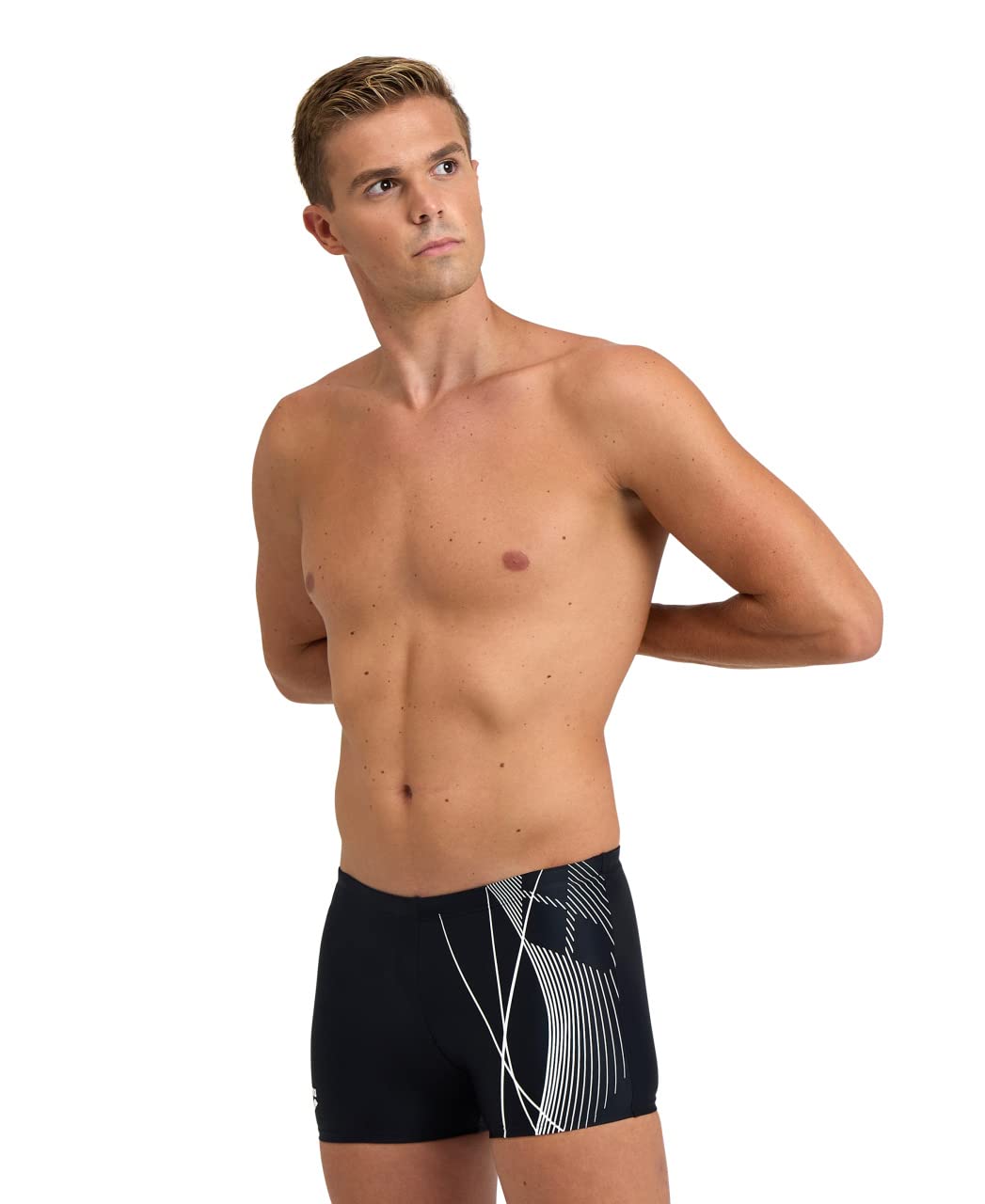 ARENA Herren Men's Branch Swim Short Swim Trunks, Schwarz