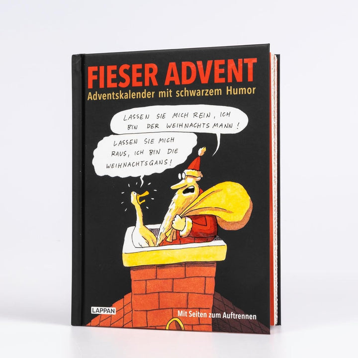 Fieser Advent: Adventskalender mit schwarzem Humor | Adventskalenderbuch mit Seiten zum Auftrennen (