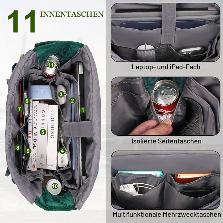 Laptoptasche Damen 15,6 Zoll Lehrertasche Gross Aktentasche Tasche mit 2 Seitentaschen, Notebooktasc