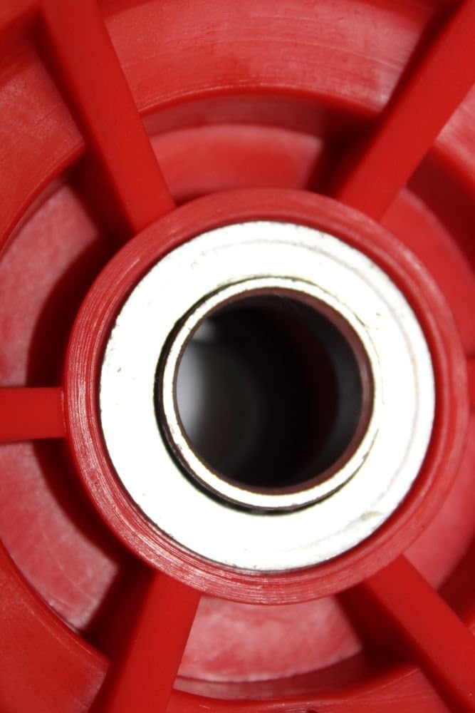 pro-bau-tec PU Ersatzrad schlauchlos pannenfrei für Schubkarre mit Montagematerial, rot, 10124