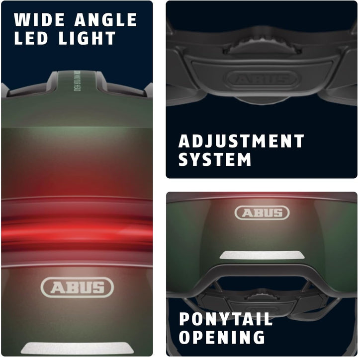 ABUS Urban Helm HUD-Y - mit magnetischem, aufladbarem LED-Rücklicht &amp; Magnetverschluss - cooler Fahr
