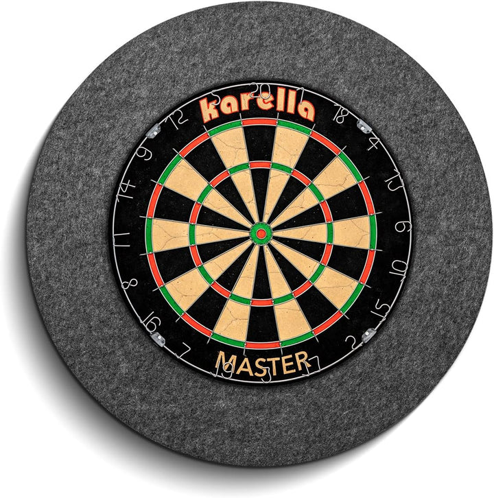Karella Schallschutz für Steeldartboards mit integriertem Surround/Auffangring, 80% Geräuschreduzier