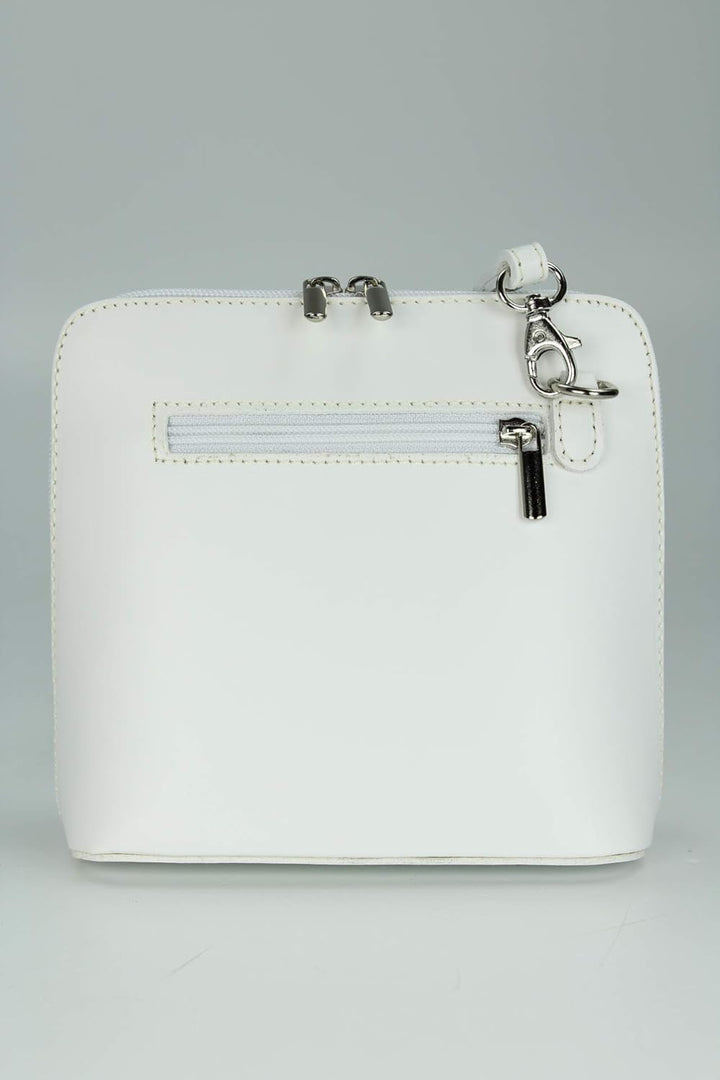 Belli italienische Ledertasche Damen Umhängetasche klein Handtasche Schultertasche Abendtasche in we