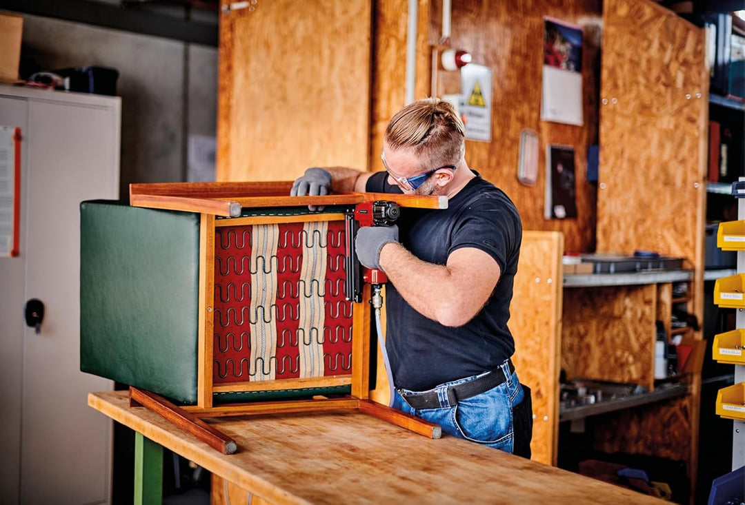 Einhell 4020600 TE-AC 6 Silent Kompressor + 4137790 TC-PN 50 Druckluft-Tacker (Pneumatic), rot, schw