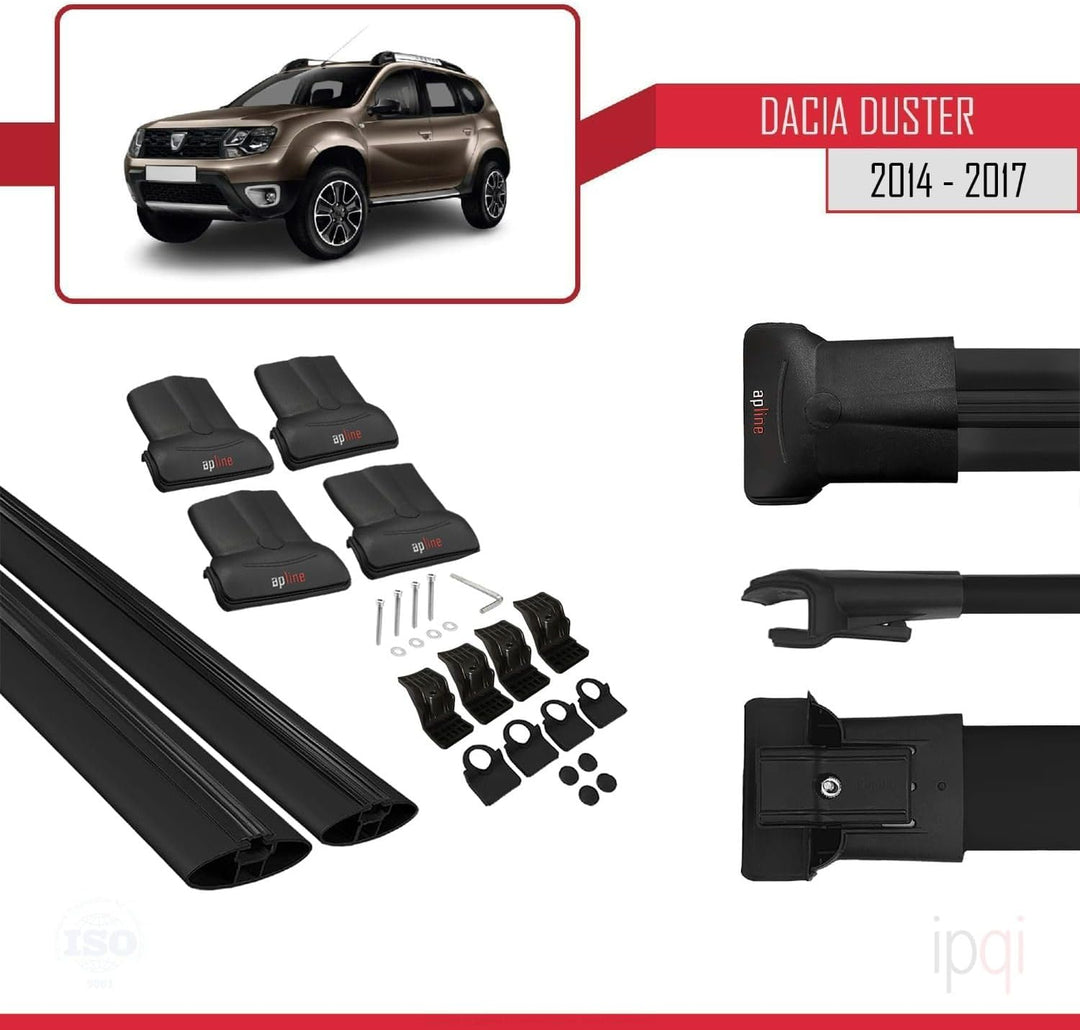 RE&AR Tuning Kompatibel mit Dacia Duster 2014-2018 Relingträger Fly Modell Dachträger Gepackträger S