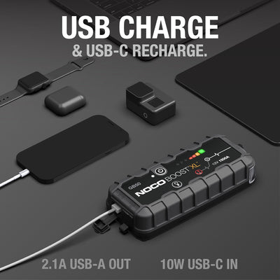 NOCO Boost XL GB50 1500A 12V UltraSafe Starthilfe Powerbank, Auto Batterie Booster, Tragbare USB Lad