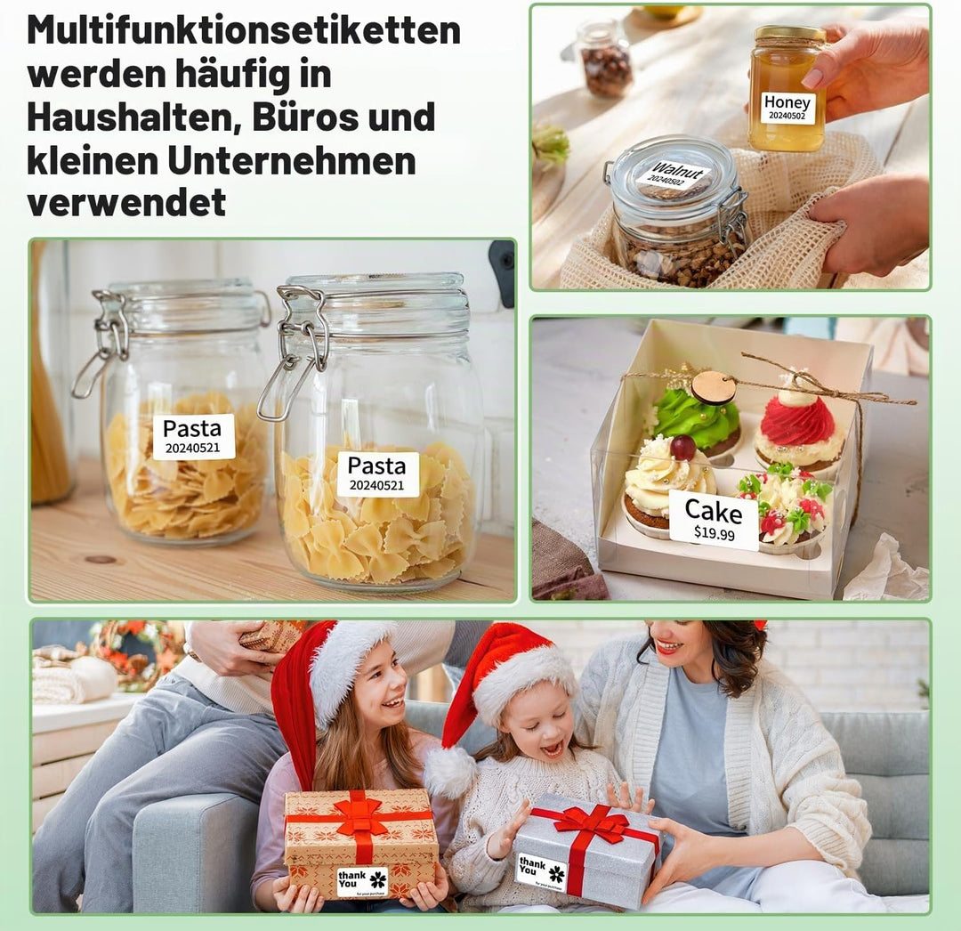 Phomemo M110 Thermoetikettenpapier-Multifunktionales selbstklebendes Etikett Adressetikett，1.97“x3.1