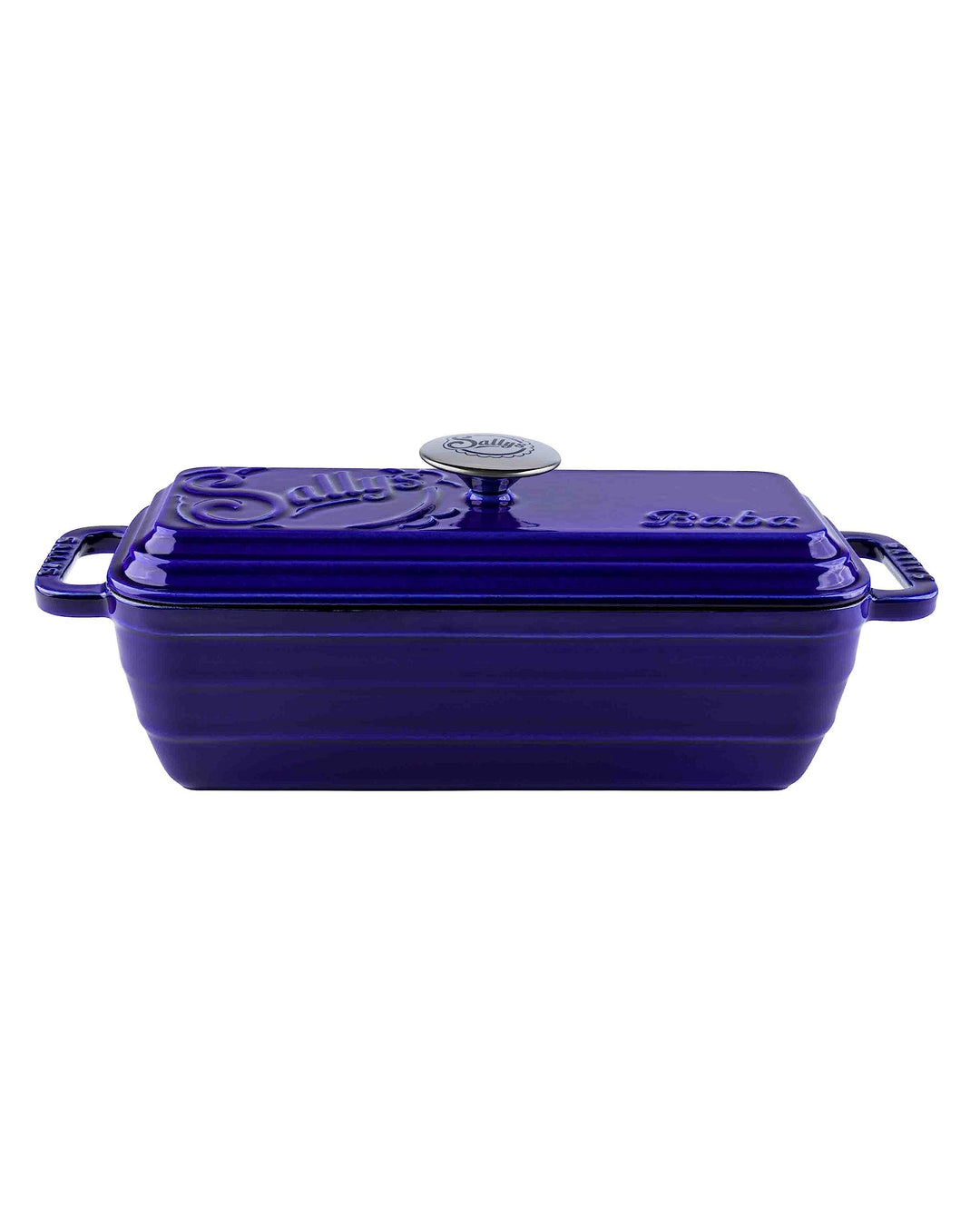 Sallys Gusseisen Brot- Backform Baba - Inklusive Brotskalpell (Royal Blue Majolika), Royal Blue Majo