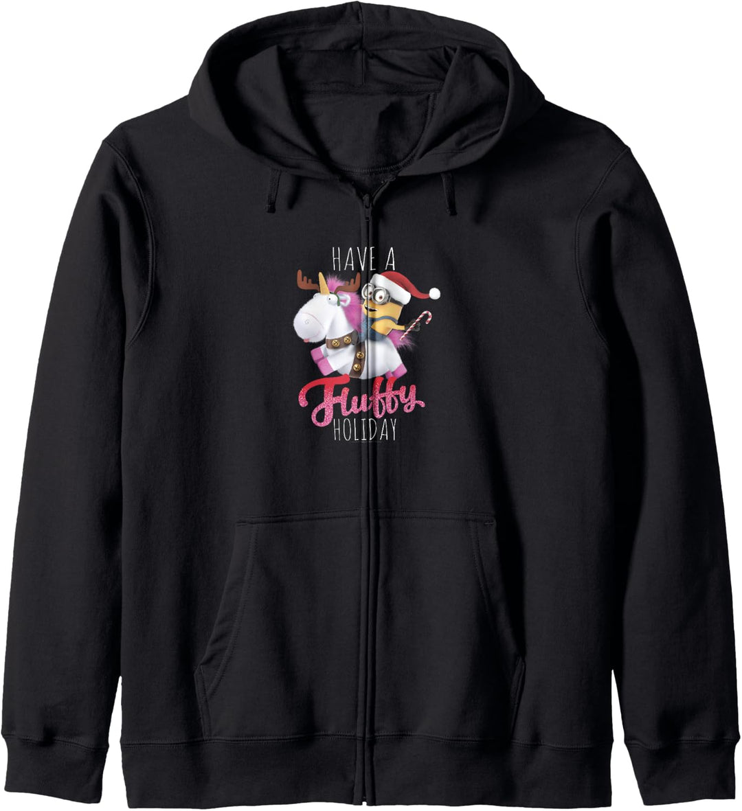 Despicable Me Minions Dave Christmas Riding Unicorn Holiday Kapuzenjacke