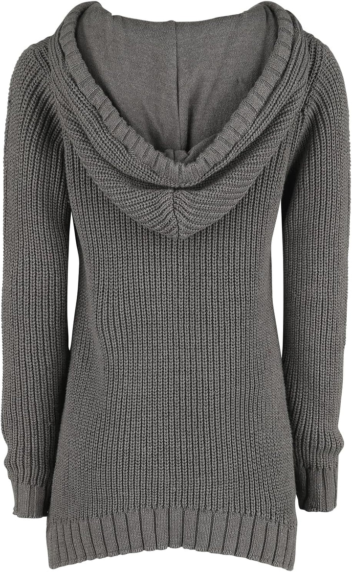 Black Premium by EMP Damen Strickpullover mit Kapuze und Schnürung XL Beige, XL Beige