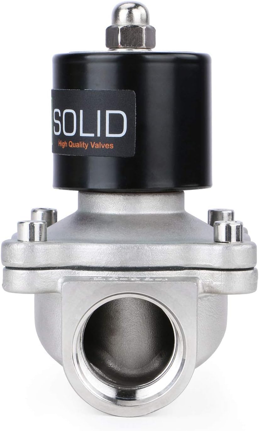 U.S. Solid 1" G 12 V DC Edelstahl Magnetventil Direktgesteuert für Wasser Luft Gas Öl NC Stainless S