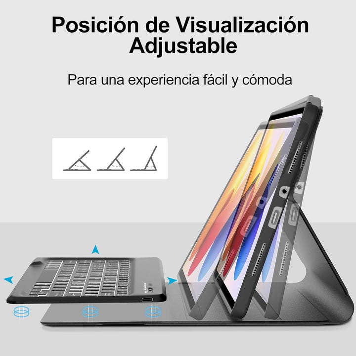 FOGARI Tastatur für Redmi Pad 2 Pro 30,5 cm (12,1 Zoll) 2025, mit spanischer Tastatur, mit Bluetooth
