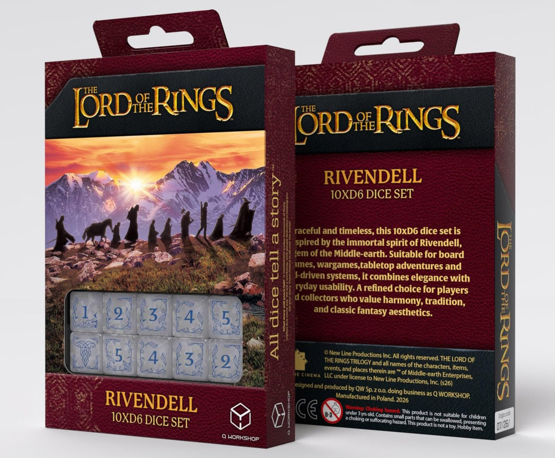 The Lord of the Rings: Rivendell 10xD6 Dice Set - Stone