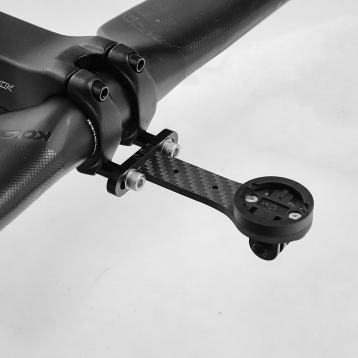 Kohlefaser Fahrrad Computer Halterung, Integrierte Lenkerhalterung für Rennrad Kompatibel mit Garmin