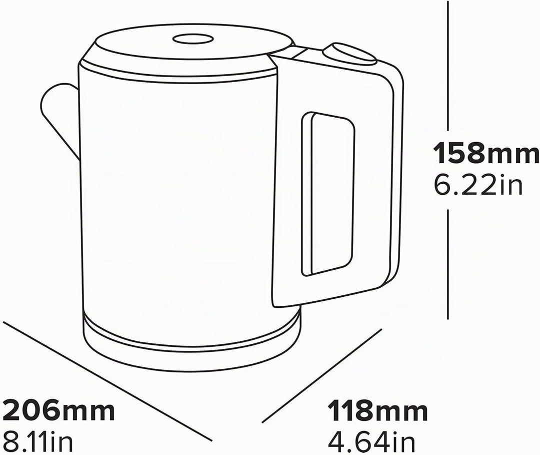 Corby Canterbury 0,6 l Wasserkocher aus gebürstetem Stahl – EU-Stecker