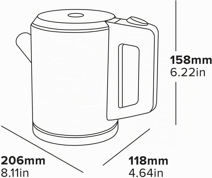 Corby Canterbury 0,6 l Wasserkocher aus gebürstetem Stahl – EU-Stecker