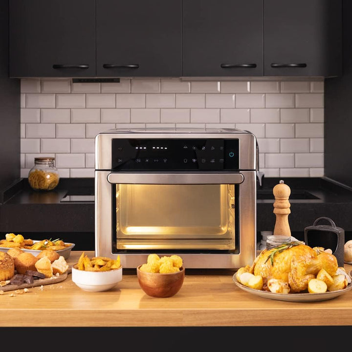 Cecotec Heissluftfritteuse Ofen Bake&Fry 3000 Touch Steel. 1600 W, 30 Liter, Konvektion, Touchscreen