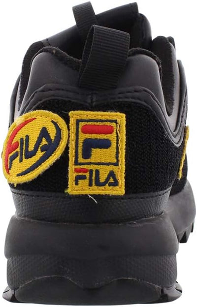 Fila Damen Sneaker Disruptor II Patches Sneakers, Black, 37.5 EU