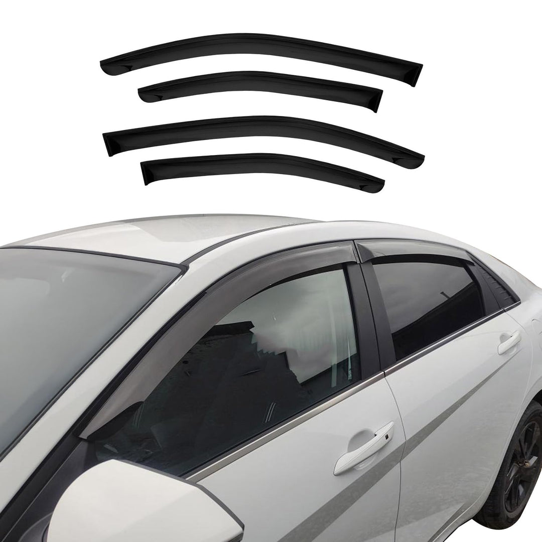 OMAC Regenabweiser Windabweiser kompatibel mit Skoda Octavia IV 2019-2023 Schwarz 4 TLG