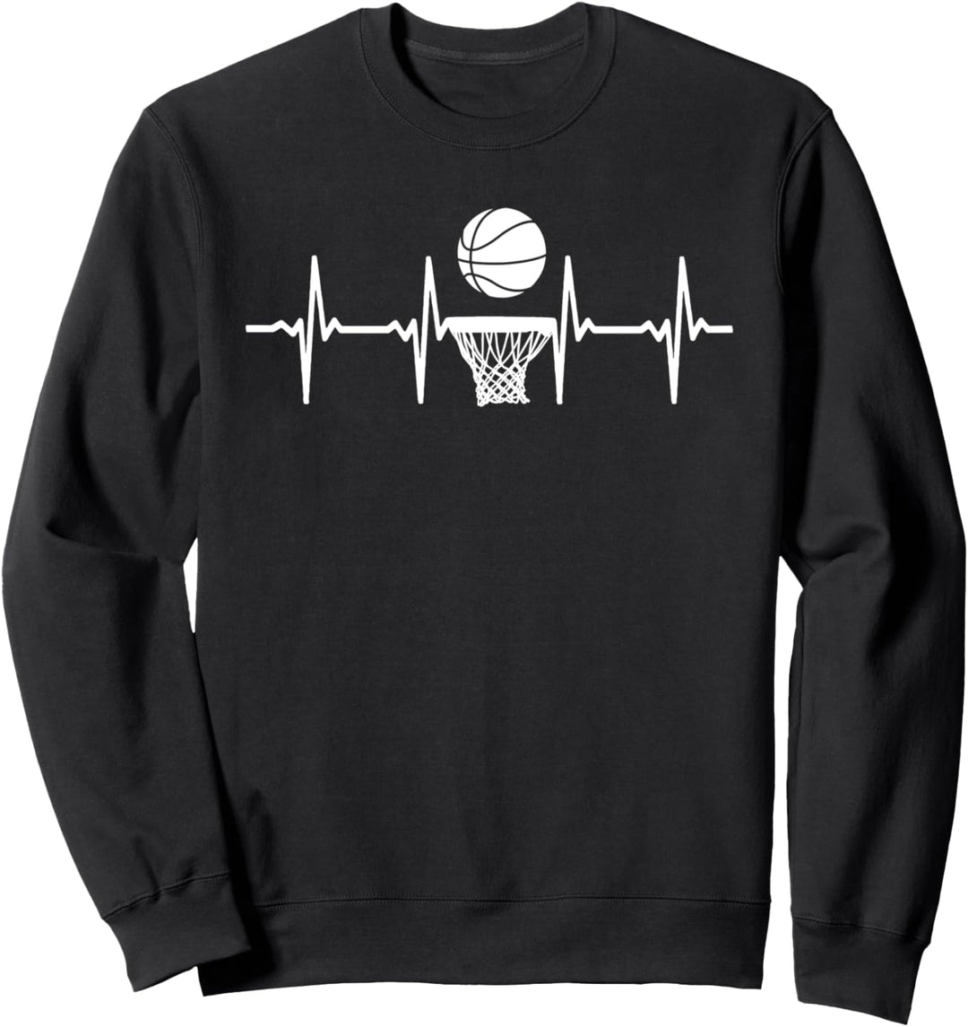 Basketball Game Player Sport Ball Team Dunk Heartbeat Sweatshirt