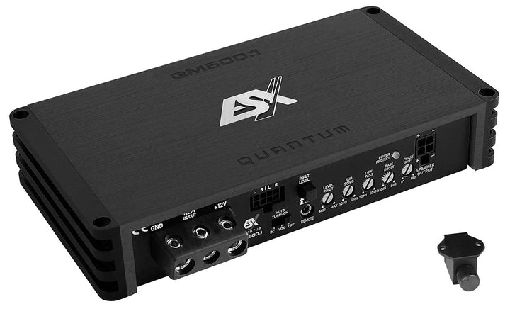 ESX QM500.1 | Mono Class D Mini Digital Verstärker 500 Watt RMS Ausgangsleistung in schwarz