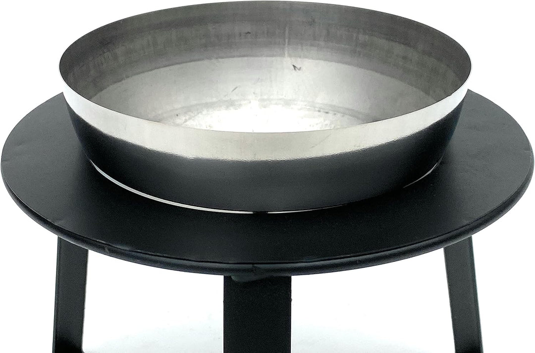 DanDiBo Blumenhocker Metall mit Topf Schwarz Silber 18 cm Blumenständer 96091 S Blumensäule Modern P