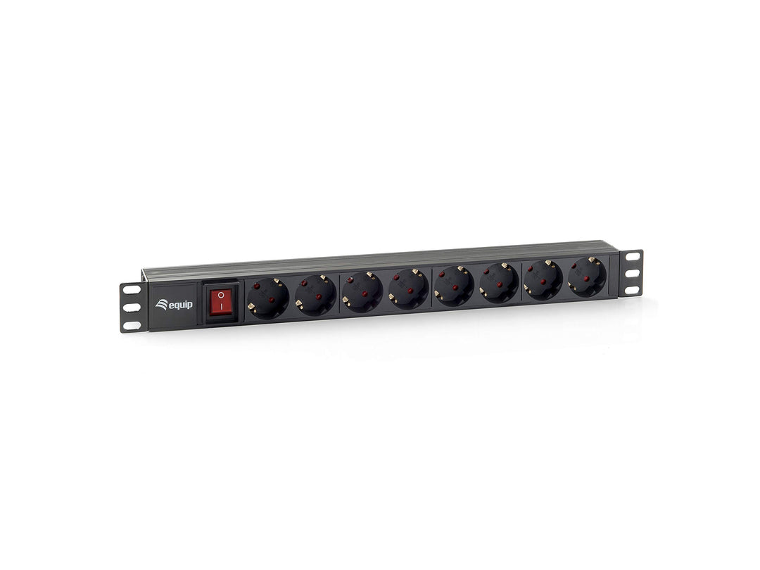 Equip 333283 Steckdosenleiste 48, 3 cm (19 Zoll) 1HE (8-Fach, Schuko, 1, 8m)