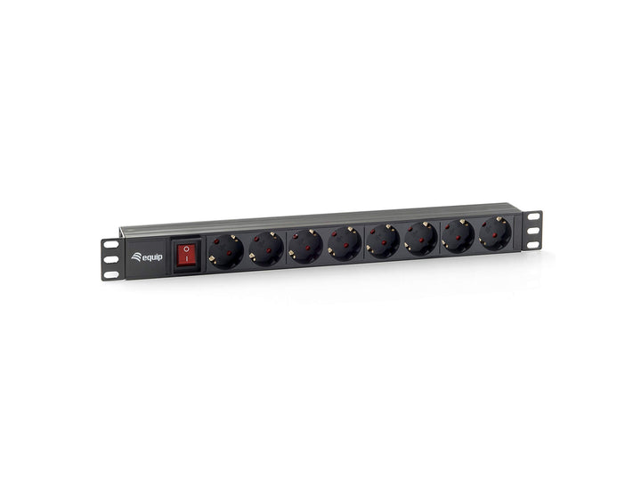 Equip 333283 Steckdosenleiste 48, 3 cm (19 Zoll) 1HE (8-Fach, Schuko, 1, 8m)