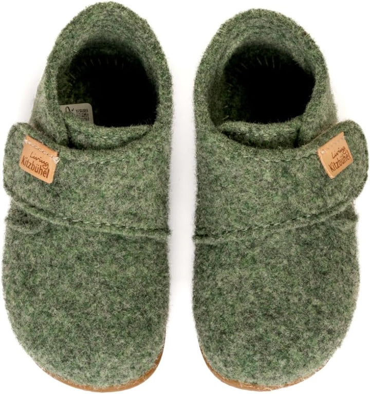 Living Kitzbühel Unisex Baby Babyklettschuh Filz unifarben 18 EU Forest, 18 EU Forest