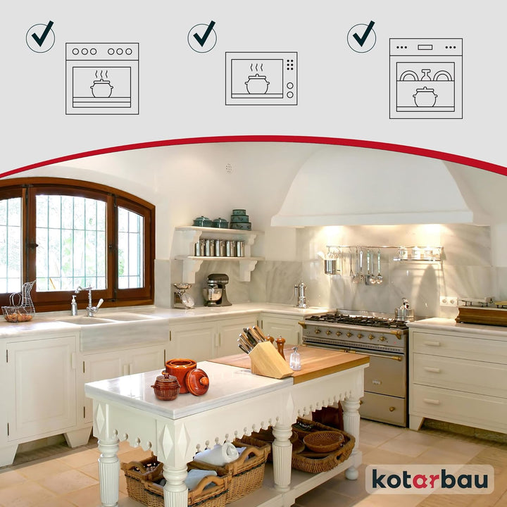 KOTARBAU® Gärtopf 1,8 L Braun Steinzeugtopf mit Hermetikdeckel Gurkentopf Sauerkrauttopf Einmachtopf