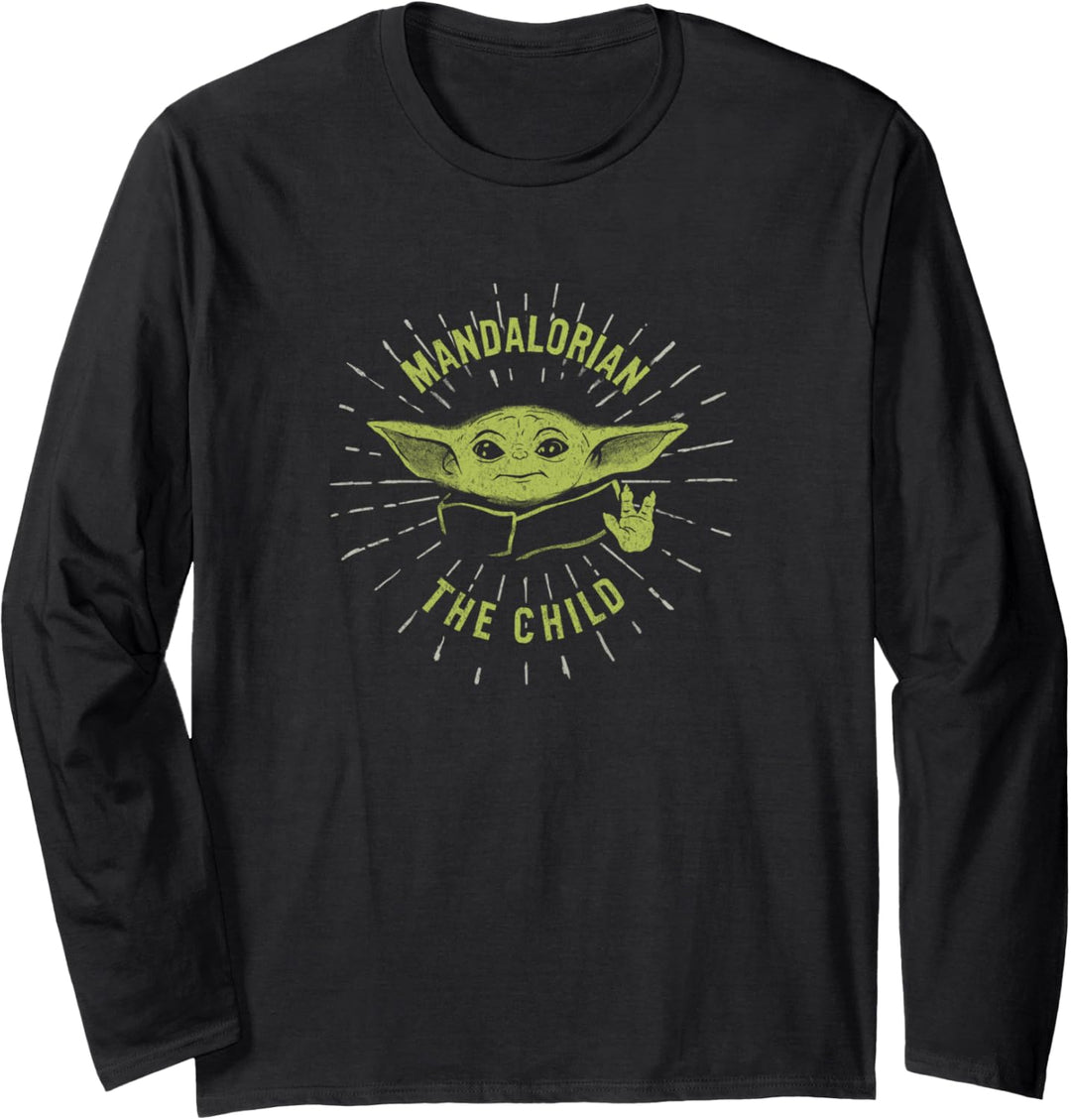 Star Wars: The Mandalorian The Child Waves & Lines Langarmshirt