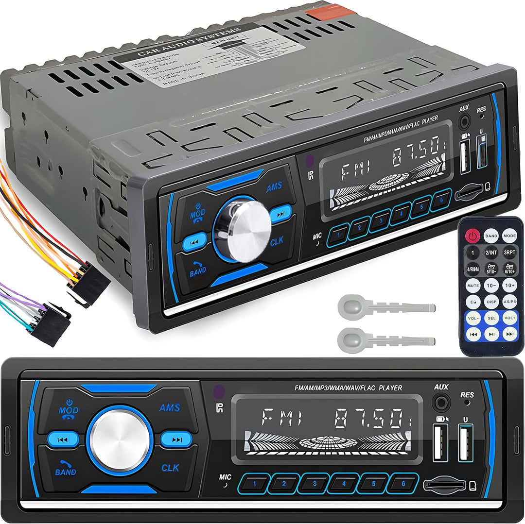 Retoo Autoradio mit Bluetooth Freisprecheinrichtung und Fernbedienung, 1 DIN MP3 Player mit 2 USB fü